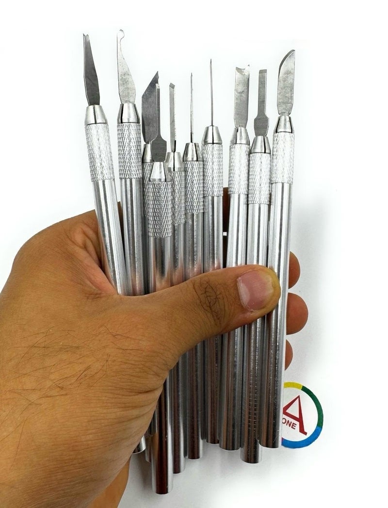 Aone Wax Carver/Probes Carving Knives Tool Set for Sculpting, Shaping, Modeling, Cutting, Scraping on Wax, Ceramic, Soap, Clay, Wood for Pottery, Jewellery Making, Model Making & Hobby Crafts DIY - Image 2
