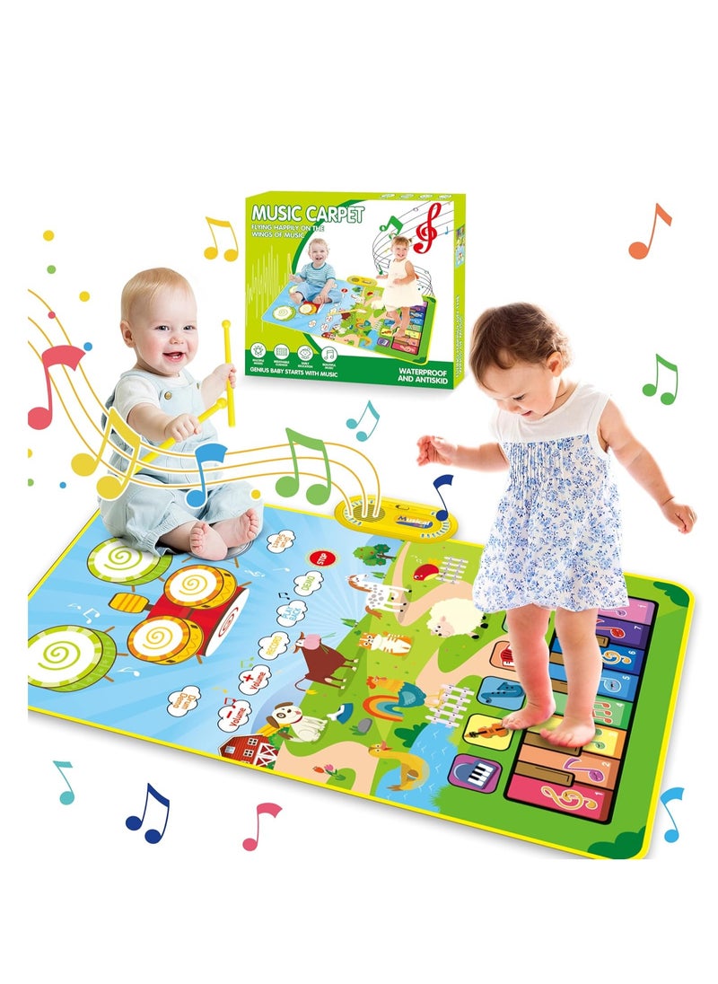 3 in 1 musical toys for toddlers Piano keyboard, drum pad with 2 drumsticks, animal touch play mat Infant toys Early learning educational toys - pzsku/Z9FC12F537706CF70B799Z/45/_/1710403908/155037d0-e2e0-41f0-a359-26f44eaccc03