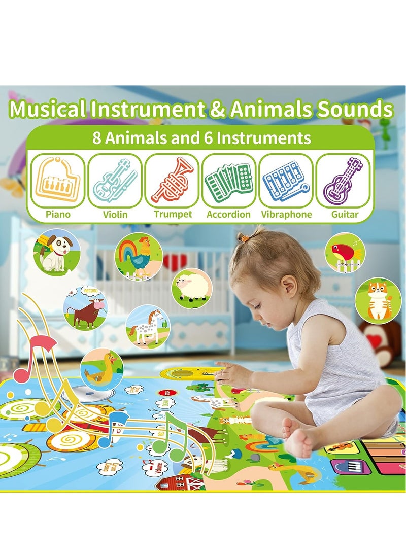 3 in 1 musical toys for toddlers Piano keyboard, drum pad with 2 drumsticks, animal touch play mat Infant toys Early learning educational toys - pzsku/Z9FC12F537706CF70B799Z/45/_/1710403939/1056d612-13cb-4d8e-b0cc-9c36172a756b