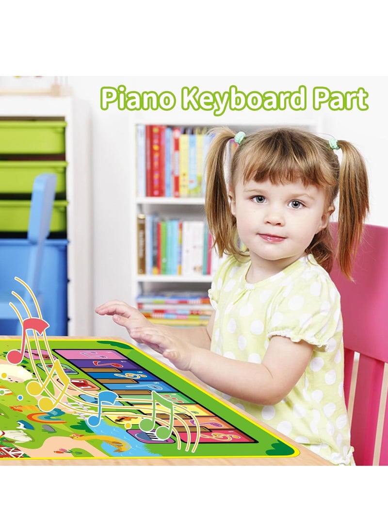 3 in 1 musical toys for toddlers Piano keyboard, drum pad with 2 drumsticks, animal touch play mat Infant toys Early learning educational toys - pzsku/Z9FC12F537706CF70B799Z/45/_/1710403989/f5125255-f61f-4db5-a4a1-a3690b473848