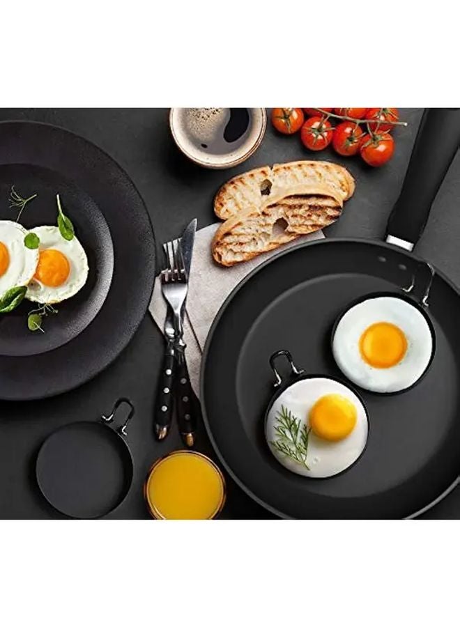 Black Stainless Steel Egg Omelet Pancake Turner Spatula 2 Pcs Kitchen Gadget - Image 1