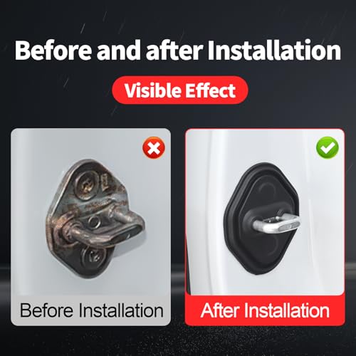 LaIIker 4 Pcs Car Silicone Door Lock Cover for 2024 2025 2026 Toyota Land Cruiser 250 1958 Prado Lc250 J250 Car Door Lock Protective Cover Interior Design Decoration Accessories (Door Lock Buckle) - Image 3