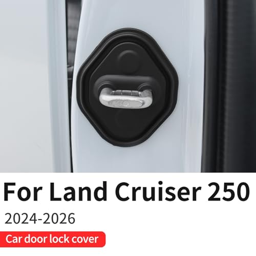 LaIIker 4 Pcs Car Silicone Door Lock Cover for 2024 2025 2026 Toyota Land Cruiser 250 1958 Prado Lc250 J250 Car Door Lock Protective Cover Interior Design Decoration Accessories (Door Lock Buckle) - Image 2