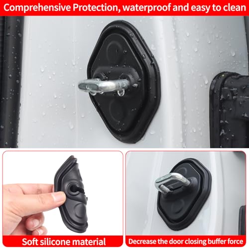 LaIIker 4 Pcs Car Silicone Door Lock Cover for 2024 2025 2026 Toyota Land Cruiser 250 1958 Prado Lc250 J250 Car Door Lock Protective Cover Interior Design Decoration Accessories (Door Lock Buckle) - Image 5