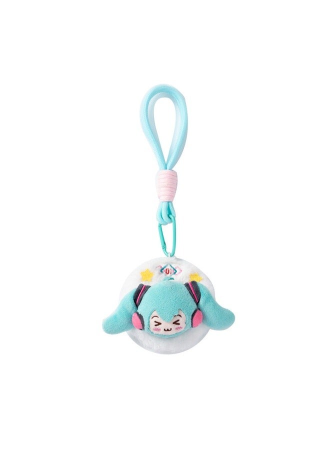 general Hatsune Miku-Squinting Series-Plush Makeup Mirror Pendant - Image 1