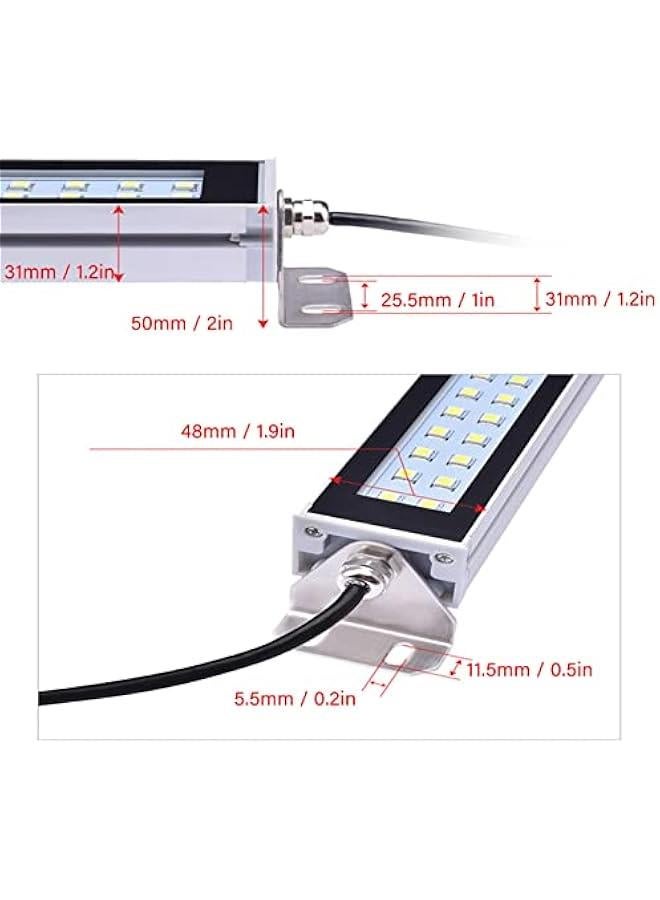 Loquat Work Light , Men Tools , Machine LED Tube Light Explosion Proof IP67 Tempered Glass 20W Job Site Lighting Equipment 24V 36V for Car Repairing/Inspection/Garage/Workshop/Emergency , work lights led m - Image 4
