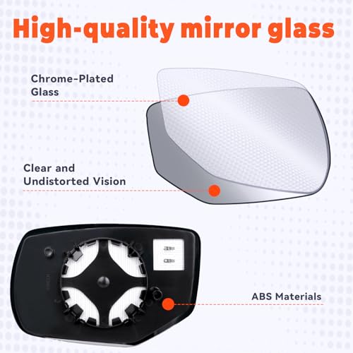 Osakesukar Driver Left Side Mirror Replacement For Honda Accord 2013-2017 OEM Fit Mirror Glass Replace 76253T2GA11,76253-T2G-A11,HO1324117 - Image 2