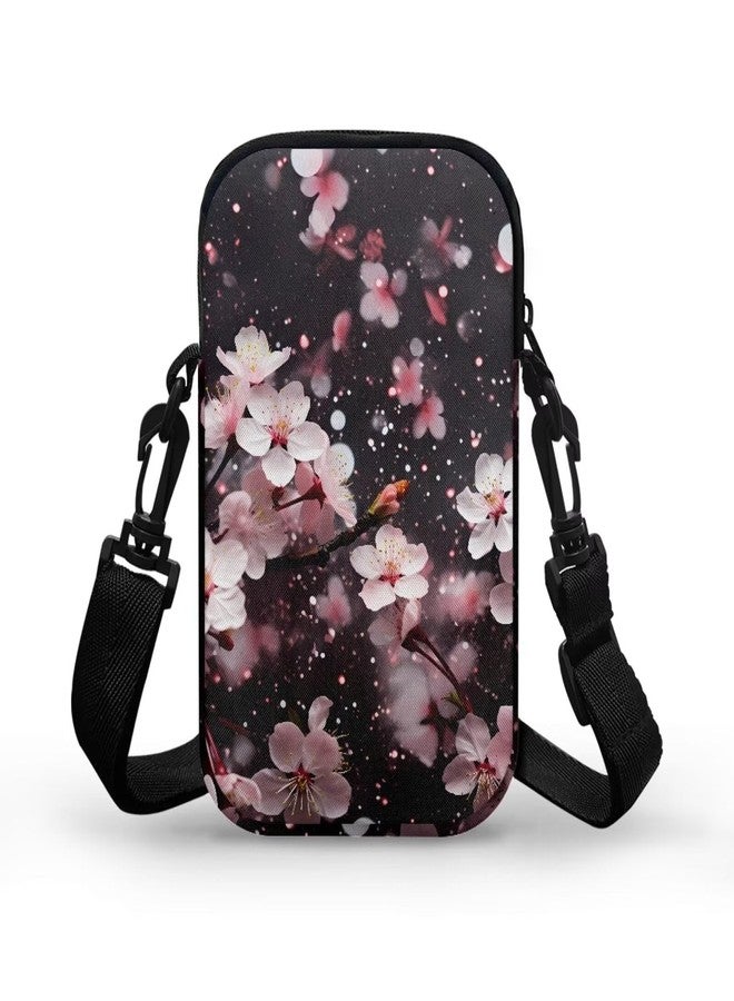 Rweroyiu Plum Blossom Small Crossbody Bags for Women Portable Cell Phone Shoulder Bag Double Layer Purses Credit Card Key Holder Case Holiday Gifts for Mother Father Lover - Image 4