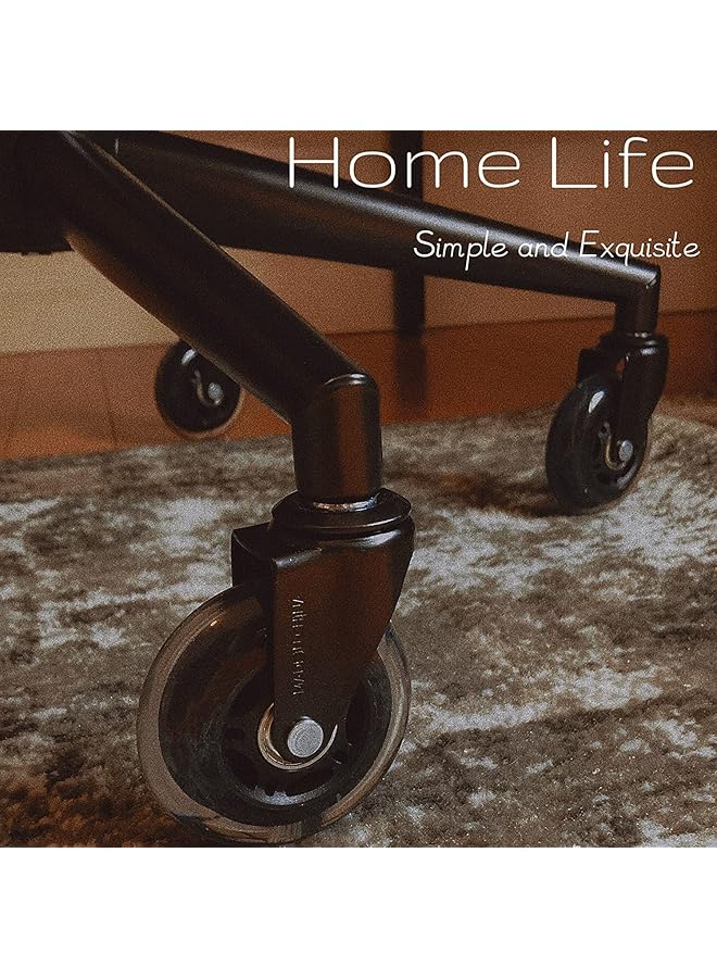 erorex Office Chair Caster Wheels 3 Inch Universal Rollerblade Desk Chair Wheels Replacement Furniture Caster Set Of 5 Smooth Durable Silent Heavy Duty Black - Image 4