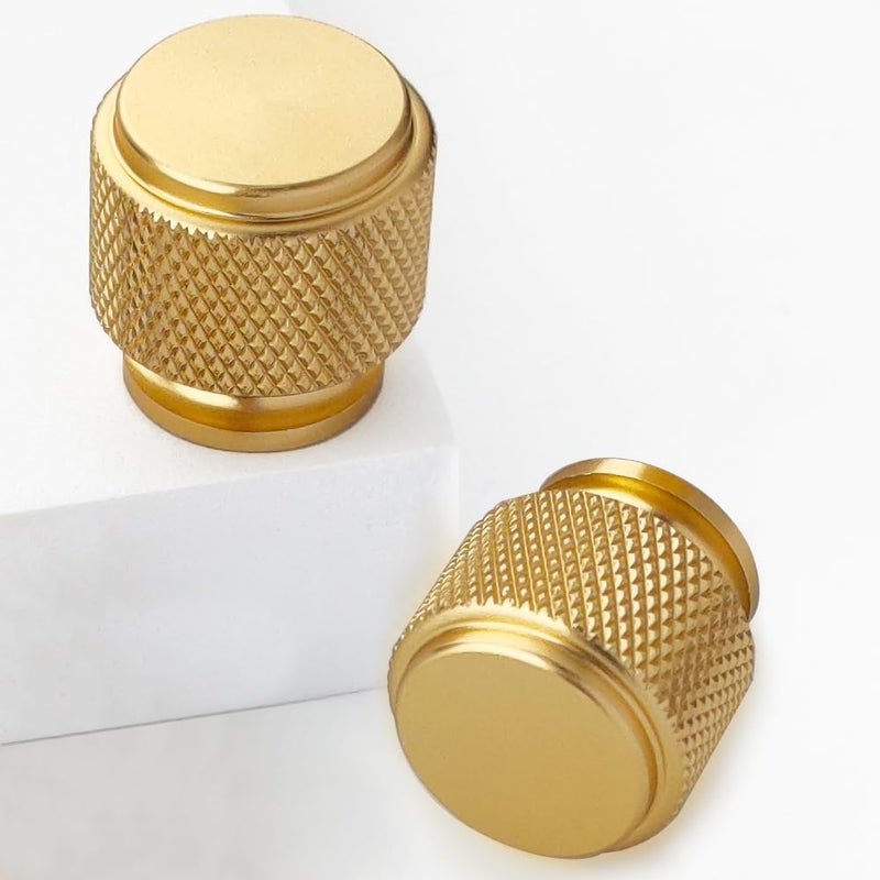 Ntresbonne 6 Pack 1 Inch Cabinet Knobs Gold Cupboard Aluminum Knobs Drawer Knobs Cabinet Knob - Image 2