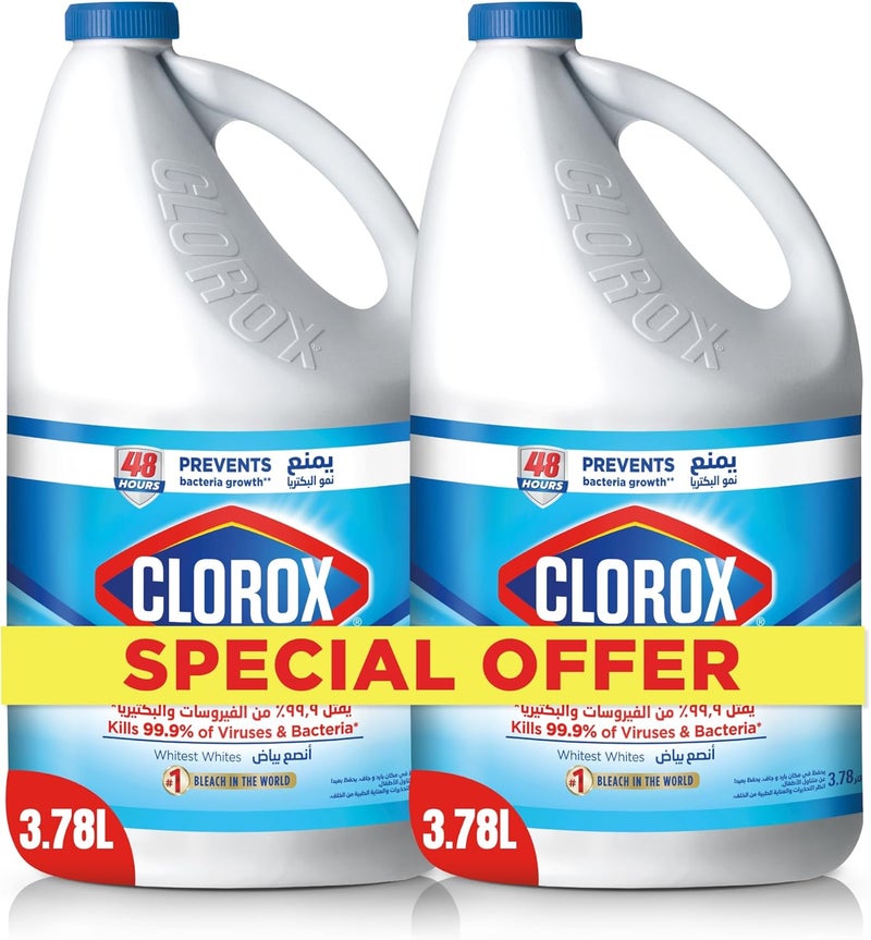 Clorox كلوركس سائل مبيض أصلي، 2 × 3.78 لتر - Image 1