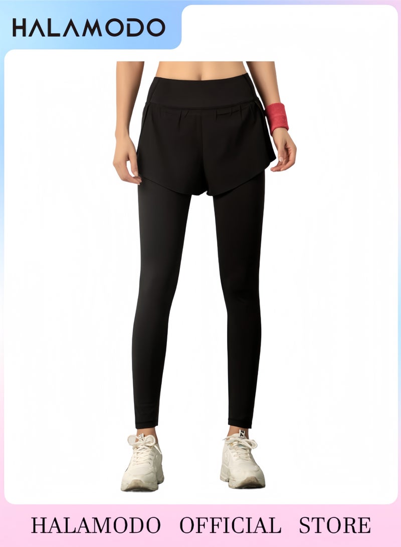 HALAMODO Women's Running Shorts Lightweight Athletic Workout Gym Yoga Shorts Liner with Phone Pockets - Image 1