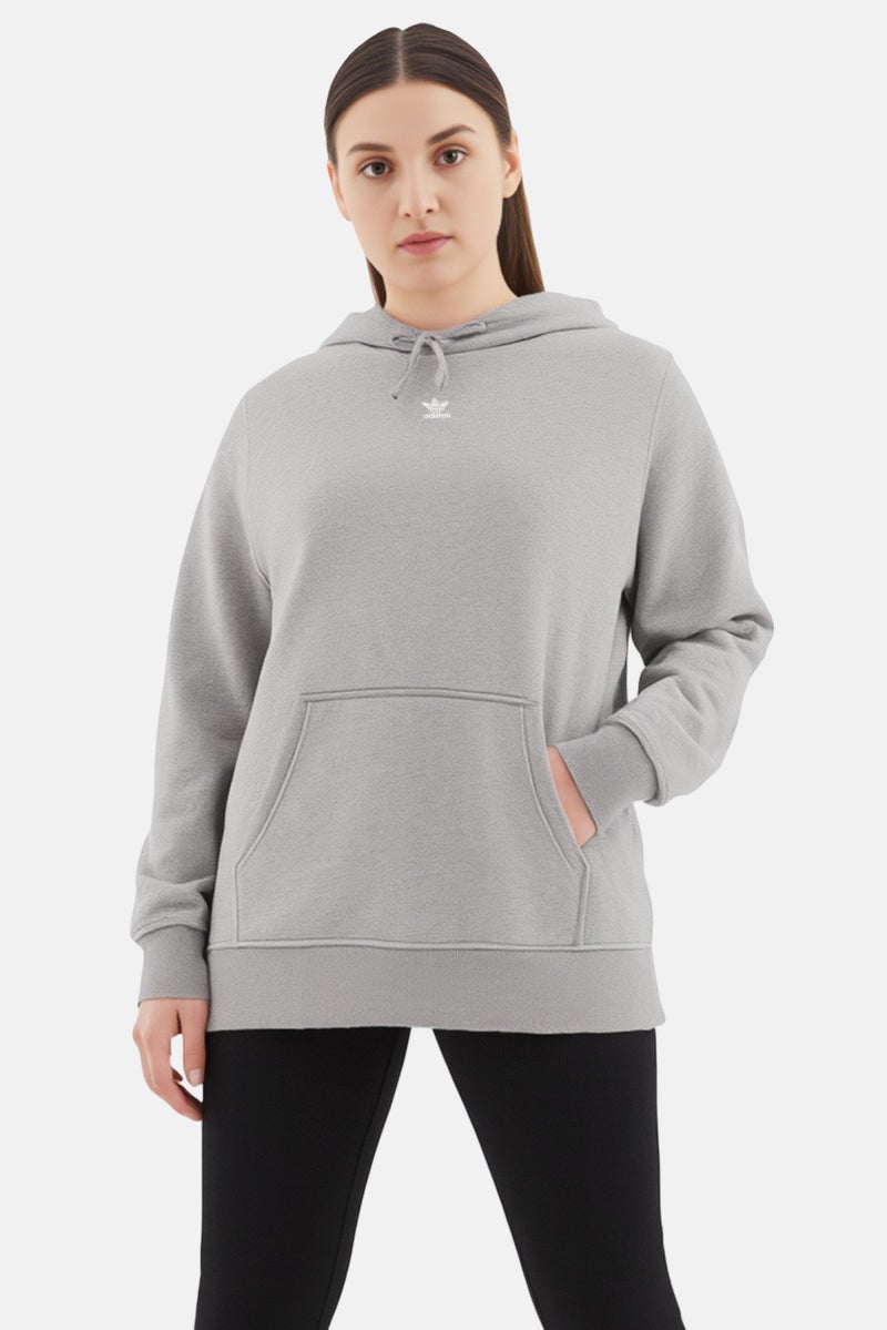 adidas Originals Women Sportswear Fit Plus Size Outdoor Hoodie, Grey - Image 1