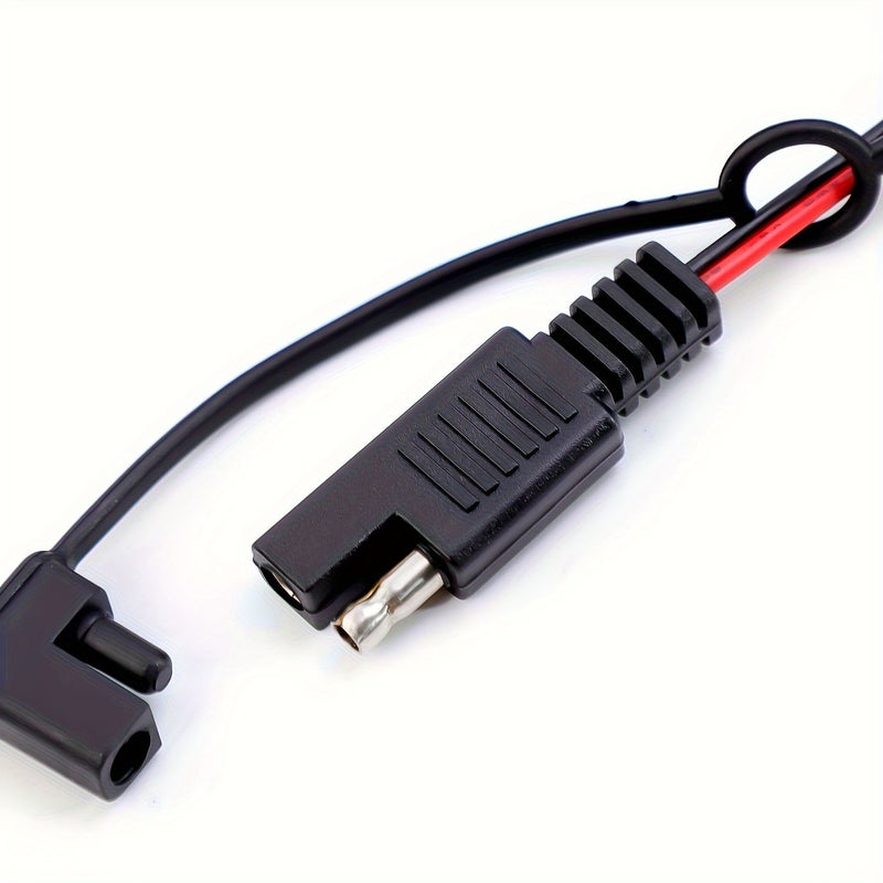 كابل طرفي O-Ring إلى SAE 2 قدم 14 AWG موصل سريع لشاحن بطارية الدراجة النارية والسيارة والجرار 15 أمبير عبوتان - Image 3