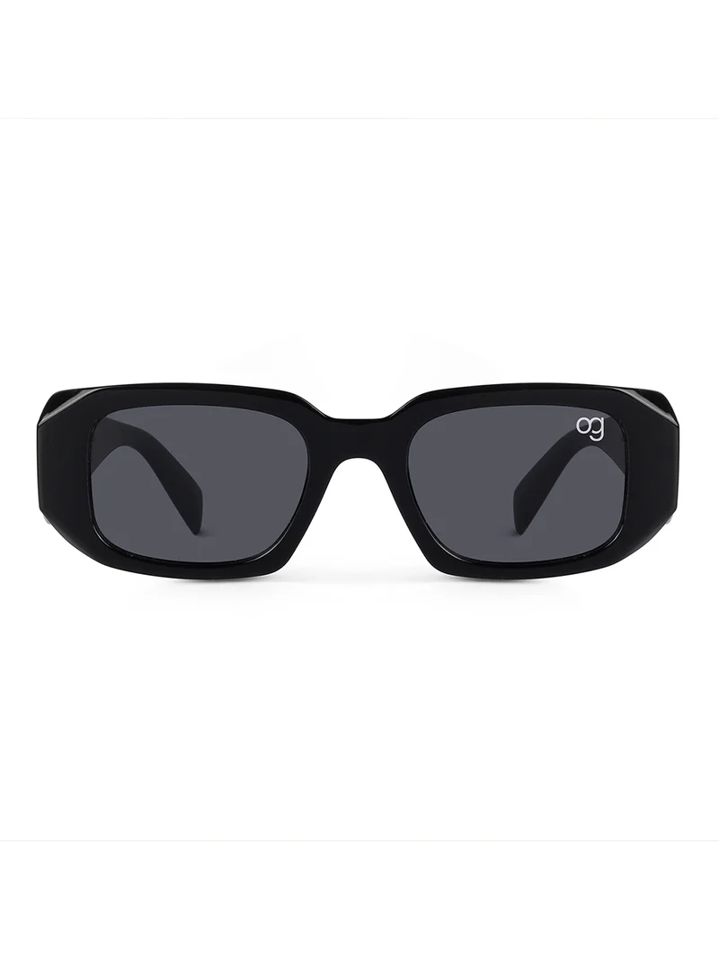 Woggles Stylish Black Polarized Rectangle Kids Sunglasses
