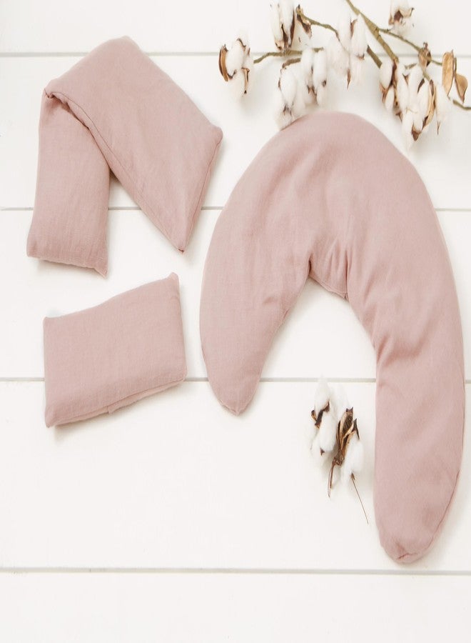 Bucky Linen Hot & Cold Neck Pillow, Natural Buckwheat Filling, Pink, 25x6.5-inch - Image 5