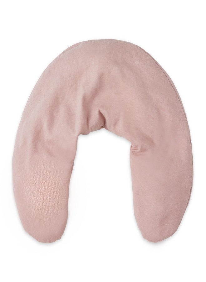 Bucky Linen Hot & Cold Neck Pillow, Natural Buckwheat Filling, Pink, 25x6.5-inch - Image 1