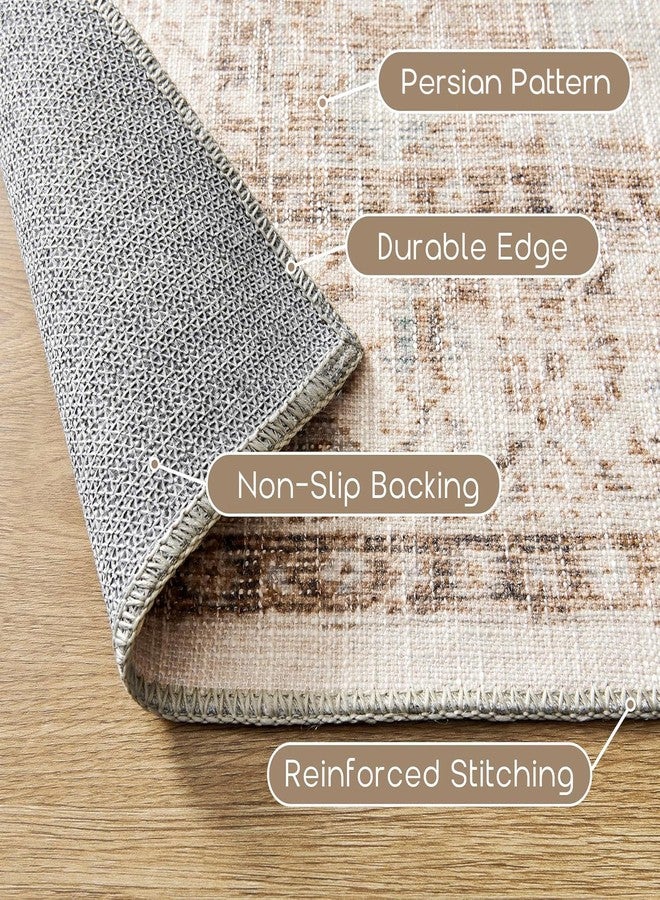 BILEEHOME 5x7 Cover Print Persian Locket Boho Area Rug for Living Room Bedroom, Coffee, Distressed Carpet Multi Area Rugs Kitchen Living Room Bedroom Dining Room - Image 3