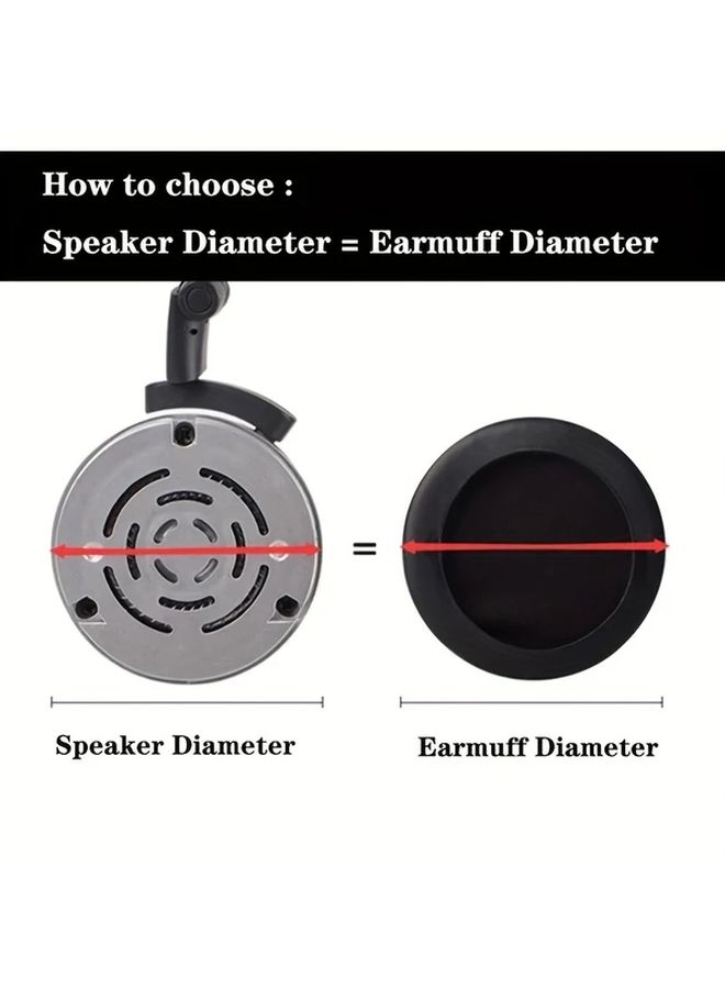 90mm PU Leather Headphone Ear Cushion Set 2Pcs Anti Noise Protective Pads - Image 3