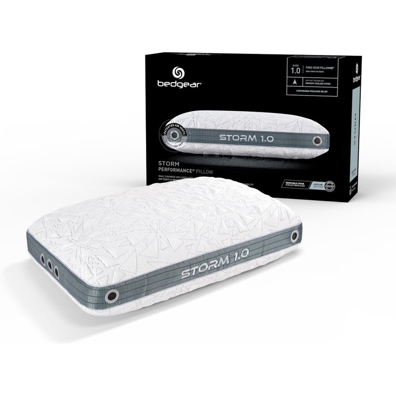 Bedgear Storm Performance Pillow 10 Cooling Bed Pillow for Hot Sleepers Medium Firmness Pillow for All Sleep Positions Washable Removable Cover 20 W x 26 L x 525 H