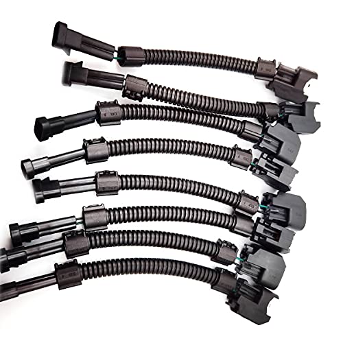 DEVMO 8pcs LQ4 LQ9 4.8 5.3 6.0 Delphi wire Harness to LS2 LS3 LS7 EV6 Injector Adapters (Pack of 8) - Image 1