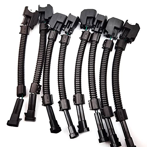 DEVMO 8pcs LQ4 LQ9 4.8 5.3 6.0 Delphi wire Harness to LS2 LS3 LS7 EV6 Injector Adapters (Pack of 8) - Image 2