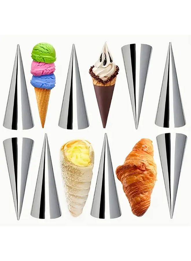 Stainless Steel Cream Puff Pastry Mold 20 Piece Set For Baking Waffles Parties - Image 3