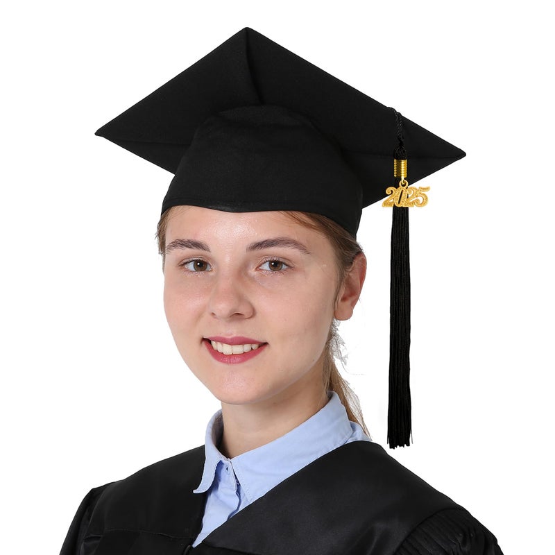 GraduationMall Single Color Graduation Tassel with 2025 Year Charm 9" Gold - Image 4