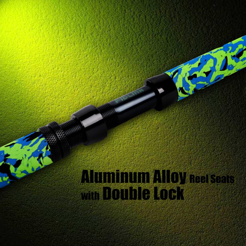 Fiblink Catfish Fishing Rods, 1 Piece/2 Piece Catfishing Pole, Medium Heavy Catfish Cat Casting Rod (7'6"/8'6â€™/9'6â€) (2pc - 8'6"MH (10-50lbs)) - Image 3