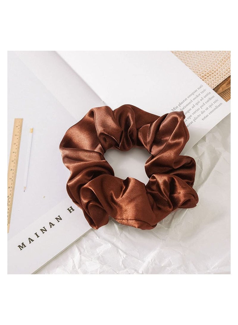 ORiTi Hair Scrunchies, Silk Satin Hair Ties Ropes Soft Elastic Hair Band Ponytail Holder Large Jumbo Hair Scrunchy Cute Hair Accessories for Women Girl -6 Pack  - Image 4