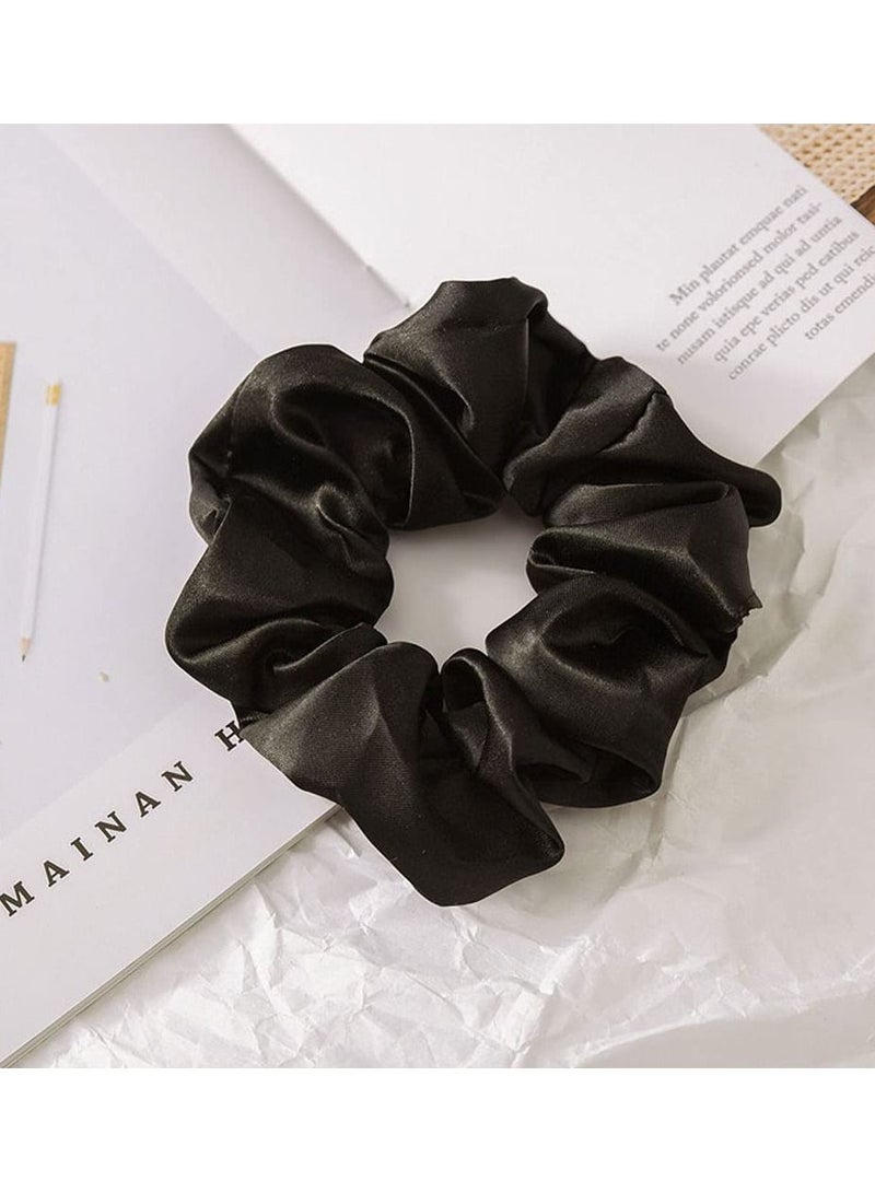 ORiTi Hair Scrunchies, Silk Satin Hair Ties Ropes Soft Elastic Hair Band Ponytail Holder Large Jumbo Hair Scrunchy Cute Hair Accessories for Women Girl -6 Pack  - Image 3