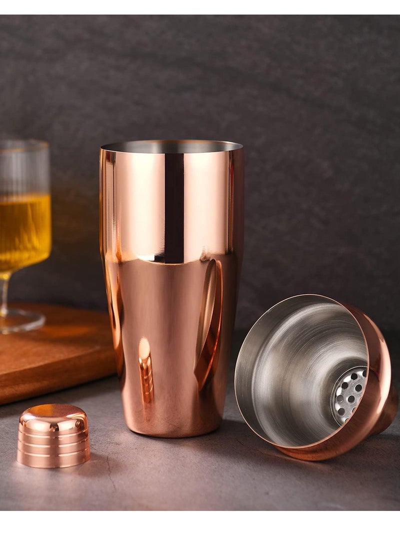 Liying Stainless Steel Cocktail Shaker 500ml, Drink Mixer with Built-in Strainer for Mixing Drinks Margaritas (Rose Gold)  - Image 5
