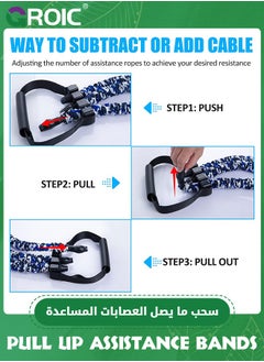 GROIC Pull Up Assistance Band, Pull-up Resistance Band, Heavy Duty Pull up Assist Bands System, Adjustable Anti Snap Chin Up Band, Elastic Assisted Band for Pulling Up Bar Station,150 Lbs  - Image 3