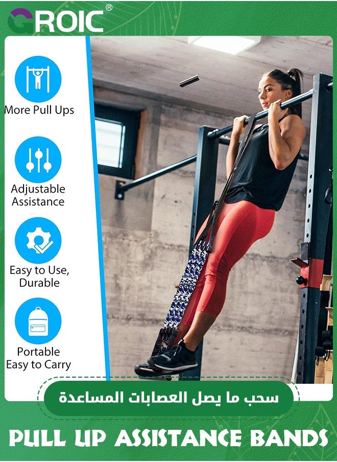 GROIC - Pull Up Assistance Band, Pull-up Resistance Band, Heavy Duty Pull up Assist Bands System, Adjustable Anti Snap Chin Up Band, Elastic Assisted Band for Pulling Up Bar Station,150 Lbs - Image 1