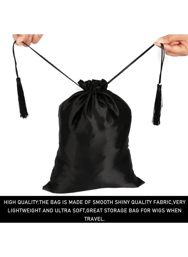 Jelyne 12 Pcs Large Silk Satin Bags Hair Storage Bag With Drawstring Tassel For Packaging Wigsbundleshair Extensions And Hair Tools 11.8X15.7Inch Multipurpose Large Bags - Image 3