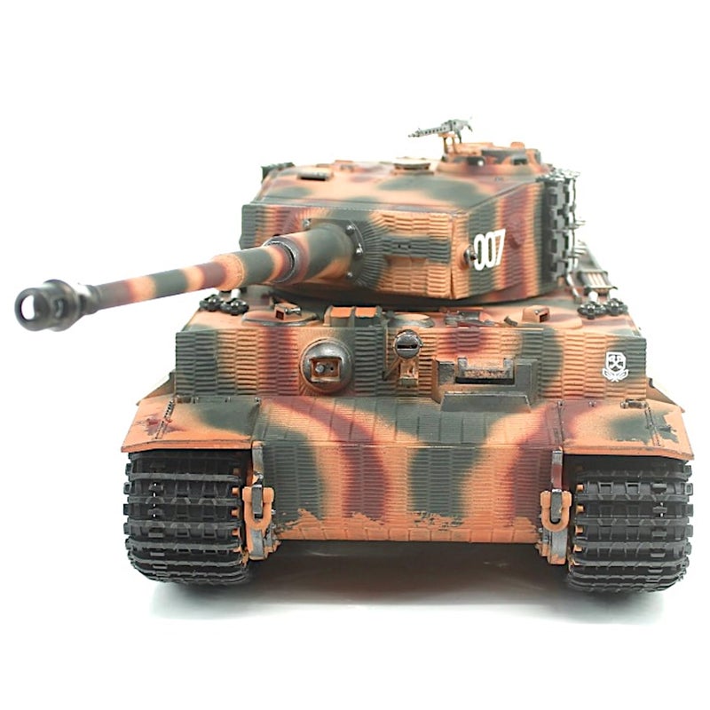 POCO DIVO German Tiger I Heavy Tank 124 Infrared IR Combat Panzer RTR 24Ghz RC Armored Vehicle Taigen 384111LC Late Version Airbrush Paint Sound Light Recoil WWII Military Model Camouflage - Image 3