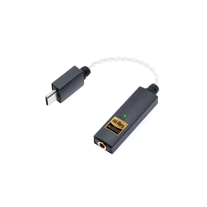 iFi GO Link - Portable DAC & Headphone Amplifier - USB-C to 3.5mm Adapter - Improve Sound from Any Device - Gold-Plated 3.5mm Headphone Socket â€“ Supports Hi-Resolution 32-bit/384kHz/DSD256/MQA - Image 1