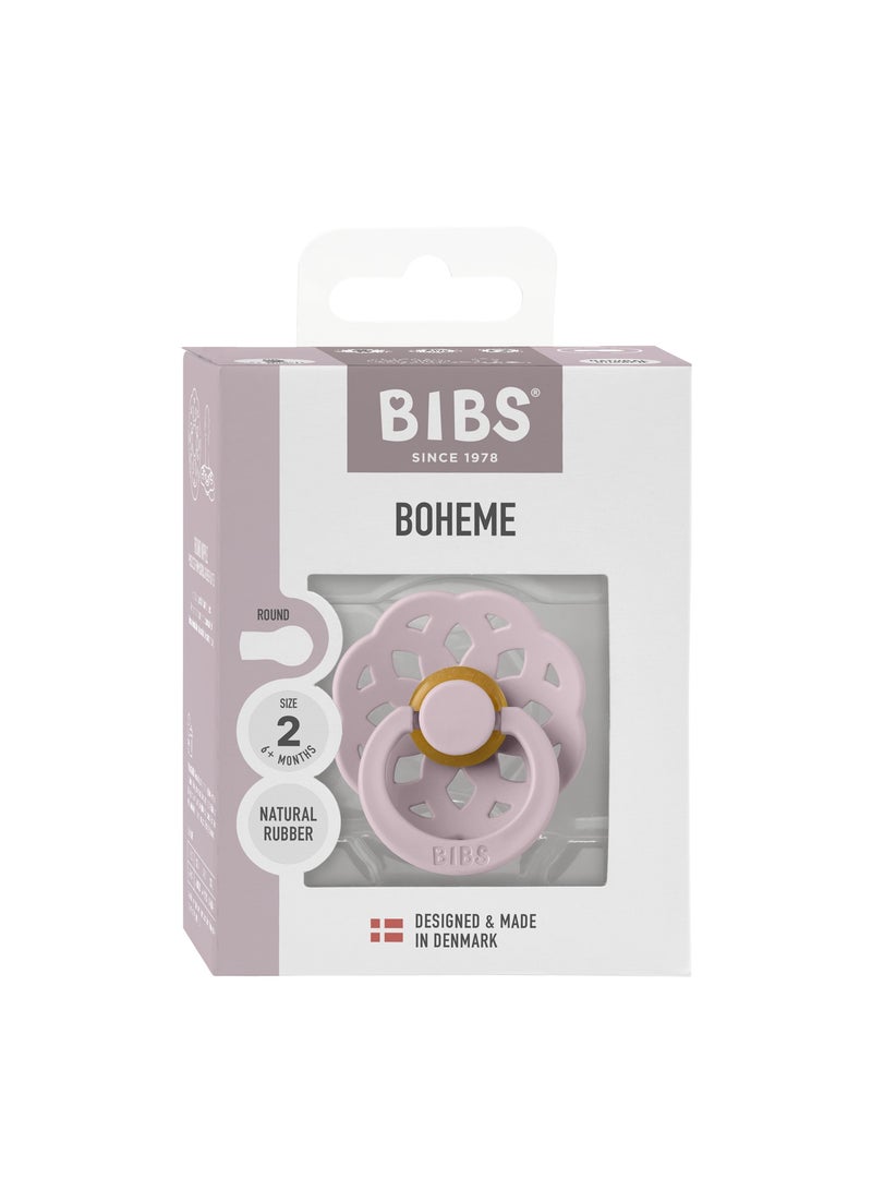 BIBS Pacifier Boheme 1 PACK Latex Size 2 Dusky Lilac - Image 3