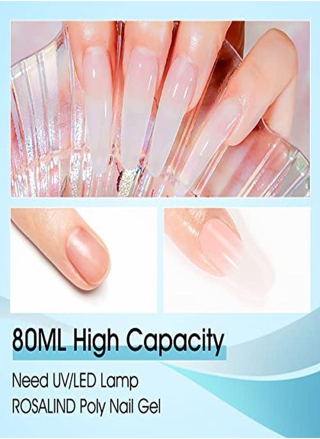 Rosalind Rylic Poly Extension Gel Rosalind 80Ml Poly Nail Gel Builder For Nail Art Decoration Nail Thickening Extension Easy To Diy Use At Home Need Uv Lamp  - Image 5