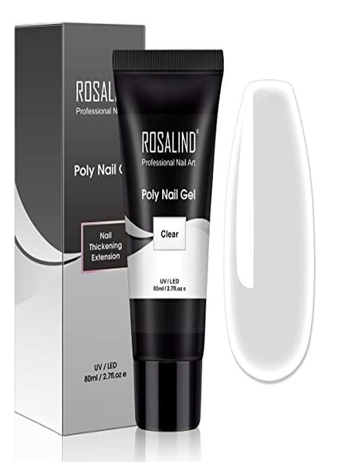 Rosalind Rylic Poly Extension Gel Rosalind 80Ml Poly Nail Gel Builder For Nail Art Decoration Nail Thickening Extension Easy To Diy Use At Home Need Uv Lamp  - Image 1