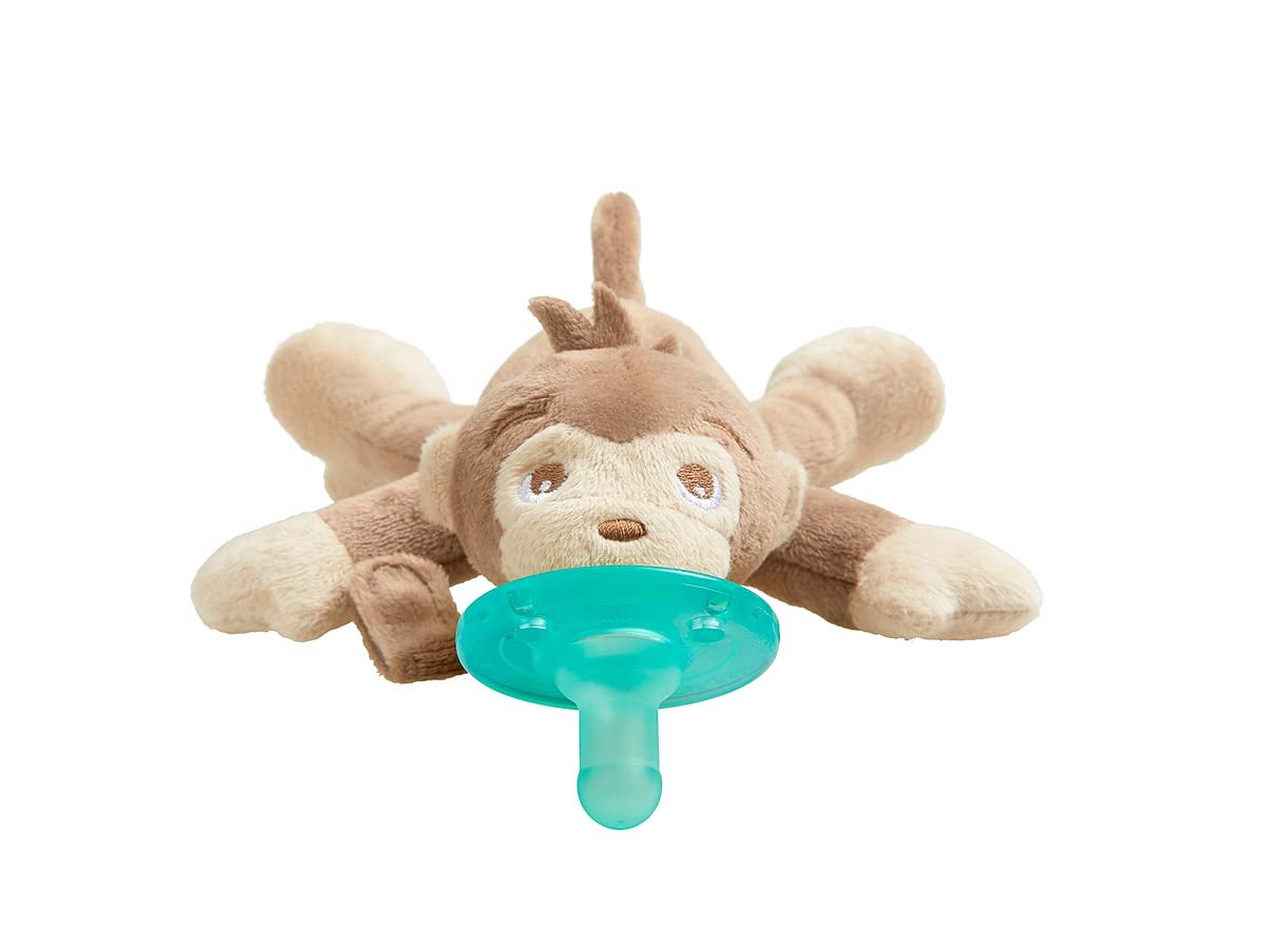 Avent Philips AVENT Soothie Snuggle Pacifier Holder with Detachable Pacifier, 0m+, Monkey, SCF347/02