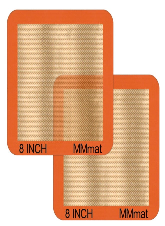 MMmat Silicone Baking Mats Set of 2 Square Non-Stick Reusable Air Fryer Linner - Best German Silicone - 8 inch - Image 1