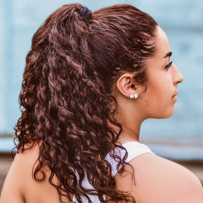 Burlybands Large Hair Ties for Thick, Heavy or Curly Hair - Non-Slip, Non-Damage, Seamless Women's Ponytail Scrunchies - Black, 3 Pcs - Image 3