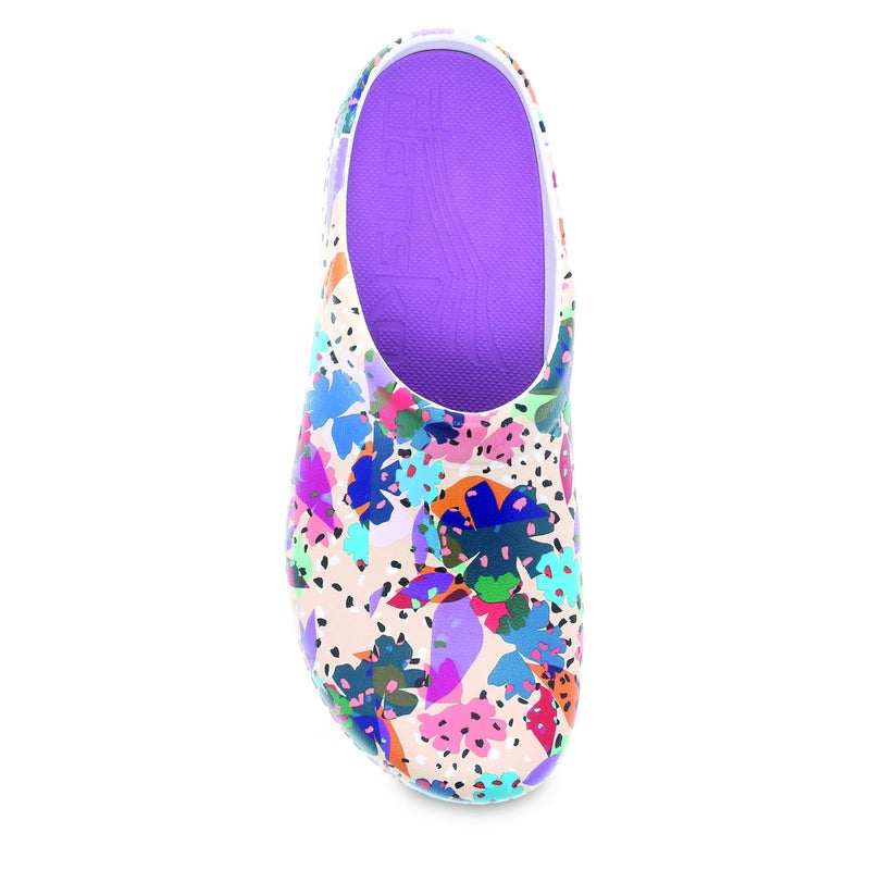 Dansko Kane Slip-On Mule Clog for Women - Lightweight Cushioned Comfort and Removable EVA Footbed with Arch Support - Easy Clean Uppers Kane Flower Party 8.5-9 M US - Image 2