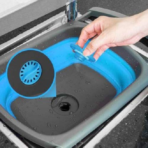 Skyzone Foldable Drain Basket Silicone Adjustable Collapsible Colander Vegetable Fruits Washing Strainer Kitchenware - Image 3