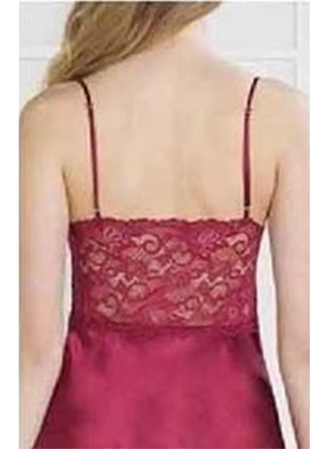 بيير كاردان 4265 Nightgown Dressing Suit - Claret Red