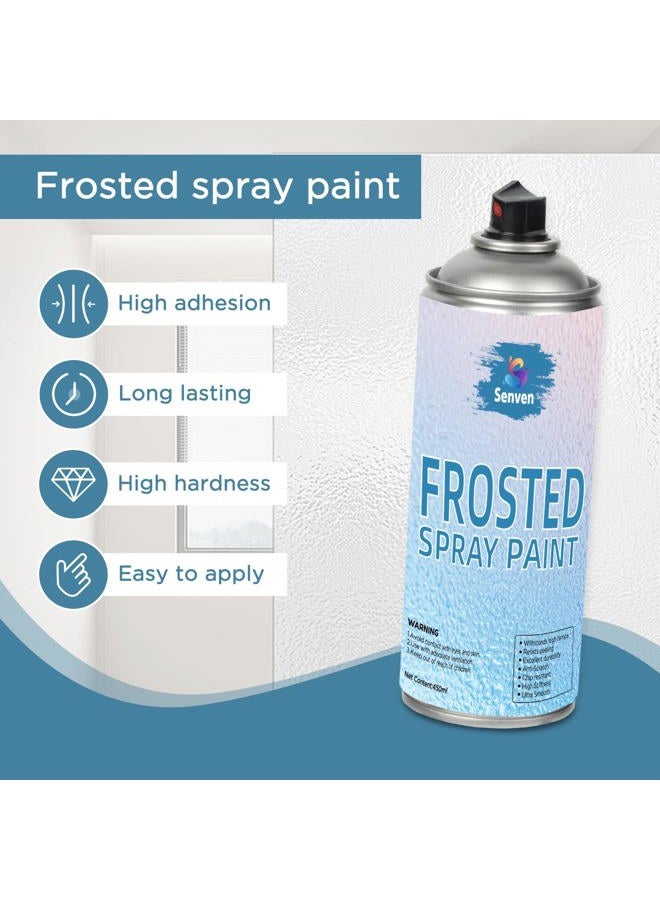SENVEN Glass Frosted Spray Paint Translucent 16oz, Frosted Glass Paint for Windows Privacy Glass Frosting for Home Bathroom Door Kitchen and Office Window Frosting, Peep-Proof & UV Blocking Anti-Glare - Image 5