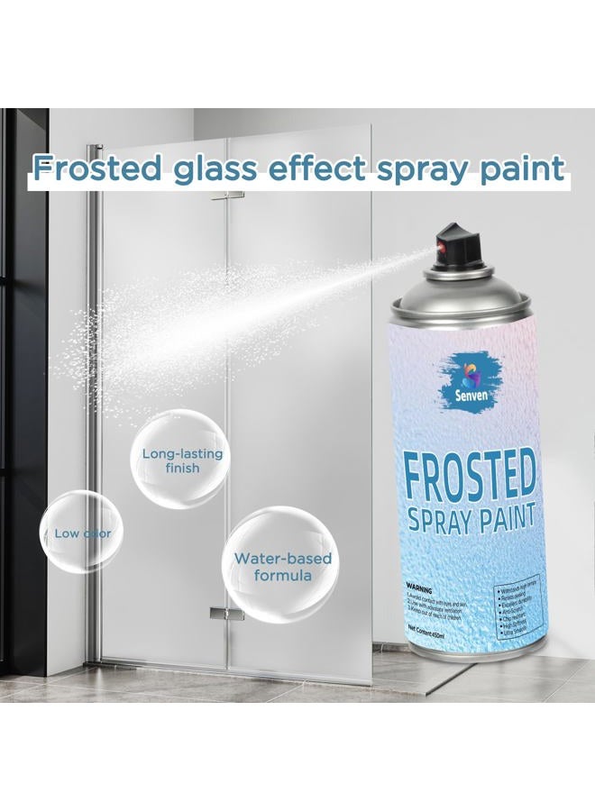 SENVEN Glass Frosted Spray Paint Translucent 16oz, Frosted Glass Paint for Windows Privacy Glass Frosting for Home Bathroom Door Kitchen and Office Window Frosting, Peep-Proof & UV Blocking Anti-Glare - Image 3