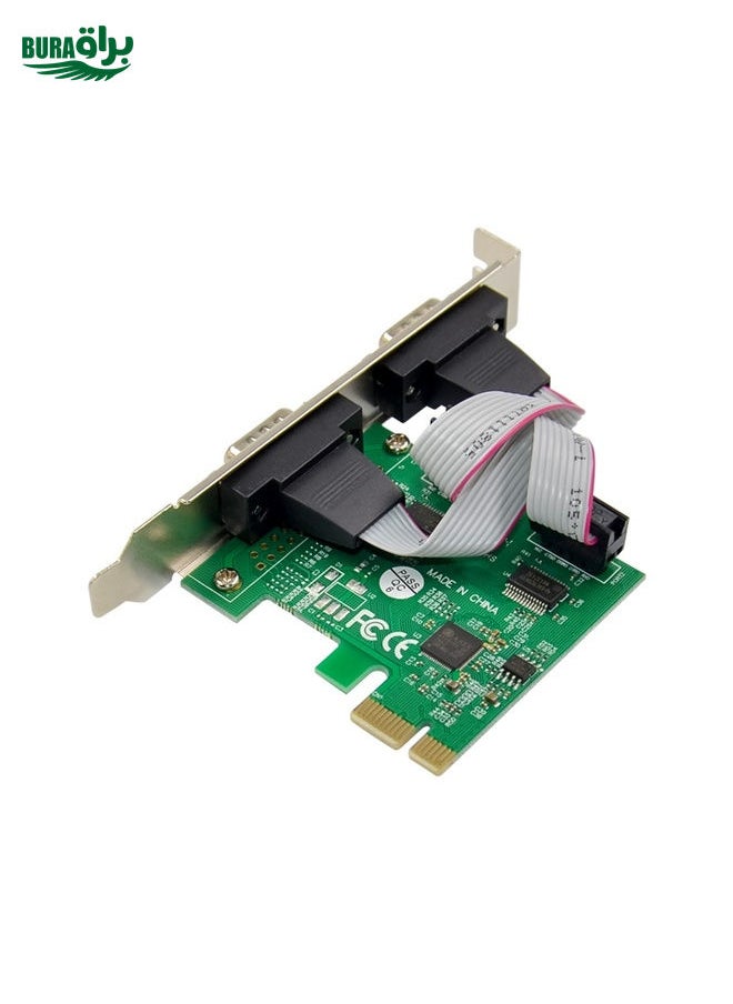 BURAQ ST316 2 Ports RS232 To PCIE Converter Card AX99100 Chipset  - Image 2