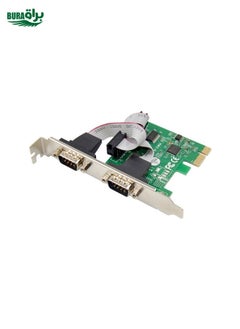 BURAQ ST316 2 Ports RS232 To PCIE Converter Card AX99100 Chipset  - Image 1